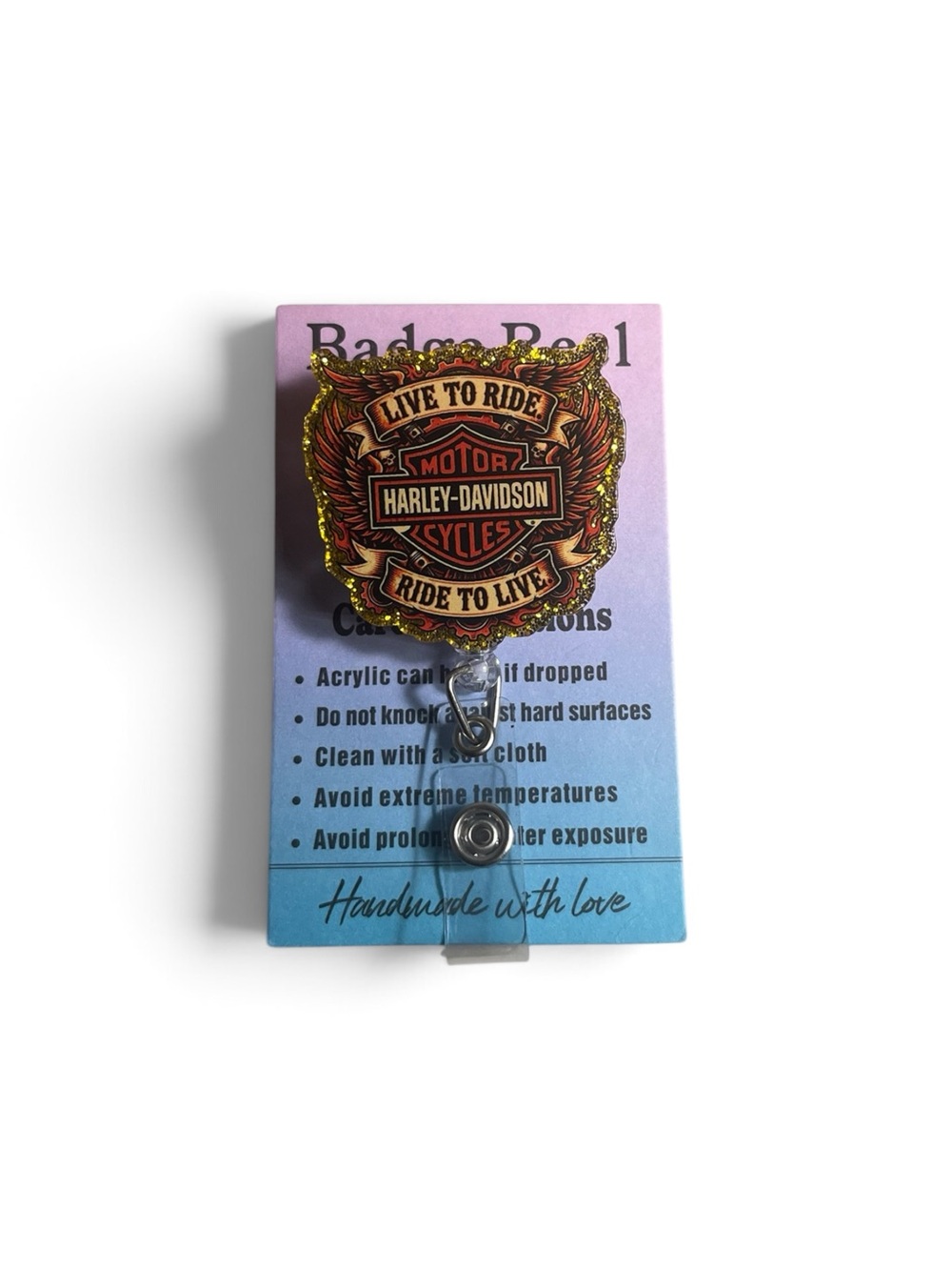 Harley-Davidson ‘Live to Ride' Brooch Badge Reel